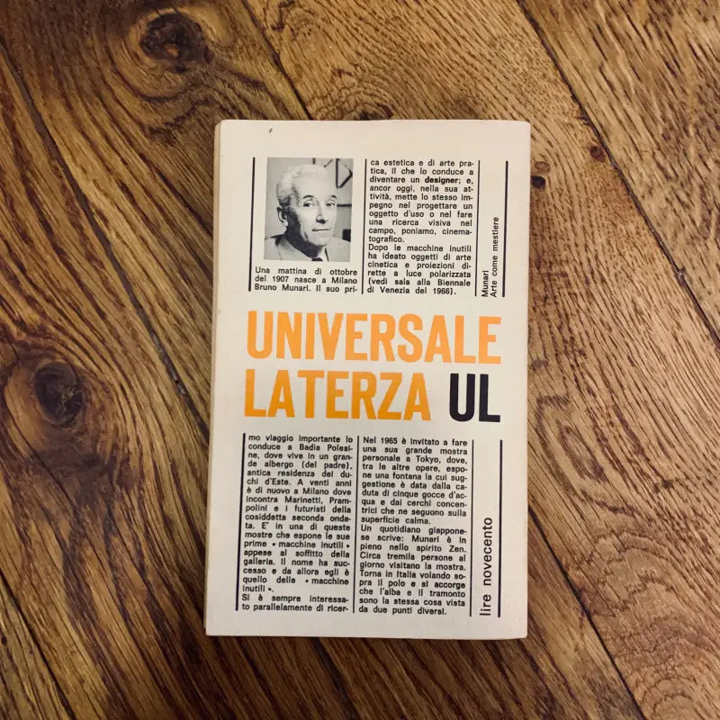 Bruno Munari Arte Come Mestiere Prima Edizione Laterza - Italia 1966 - Libri