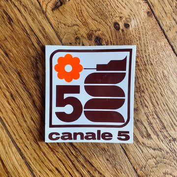 Canale 5 Adesivo Sticker Vintage Mediaset - Italia 1980 - Adesivi