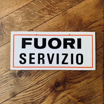 Cartello Fuori Servizio vintage - Italia 1980 - Targhe e Insegne