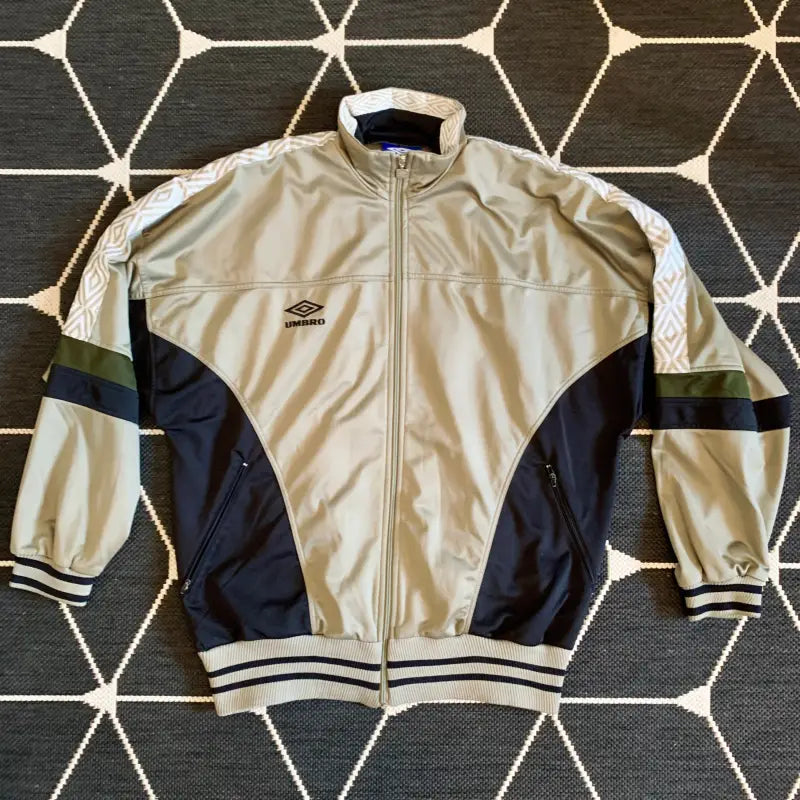 Felpa Umbro vintage Beige con Bande Logo Retro - Italia 1994 - Felpa