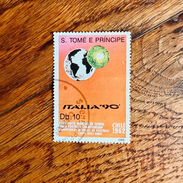 Francobollo Italia ’90 Mondiali di Calcio Chile 1962 S.Tomé e Principe - Italia 1989 - Francobolli