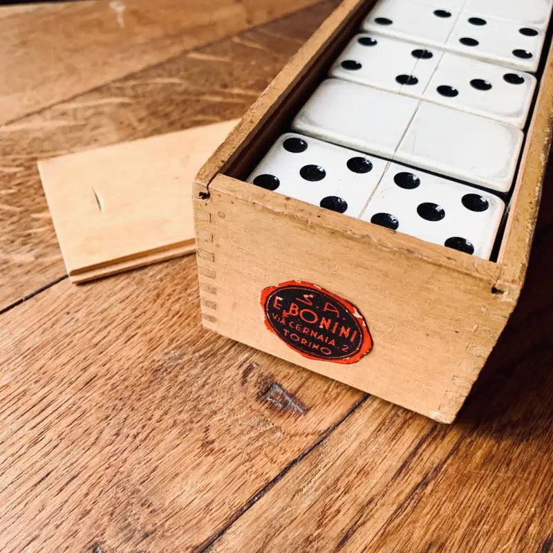 Gioco Domino vintage in Legno e Bachelite - Italia 1960 - Giochi da tavolo