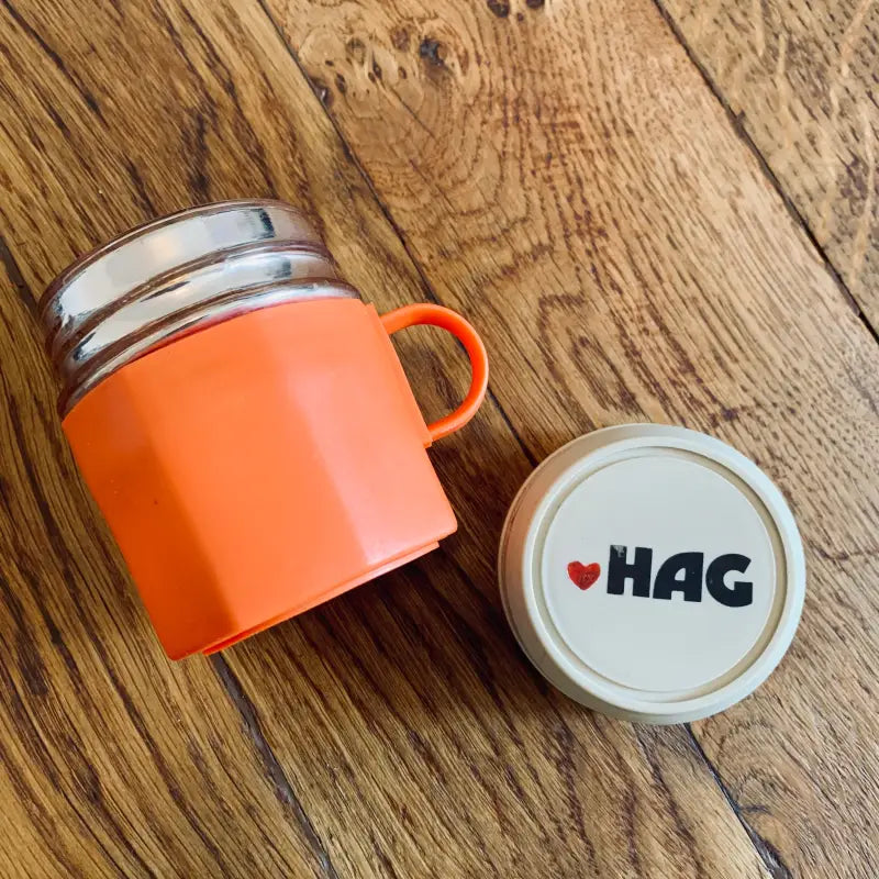 HAG Thermos Caffè Arancione Design - Italia 1970 - Tazzine