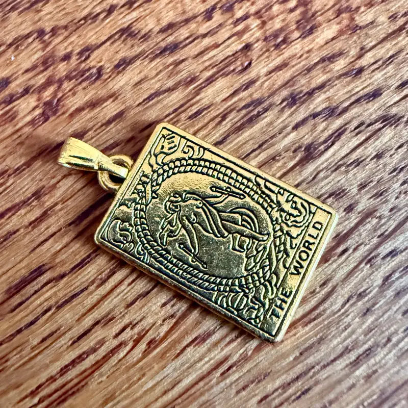Il Mondo tarocchi ciondolo vintage in metallo - Spagna 2000 - Ciondoli