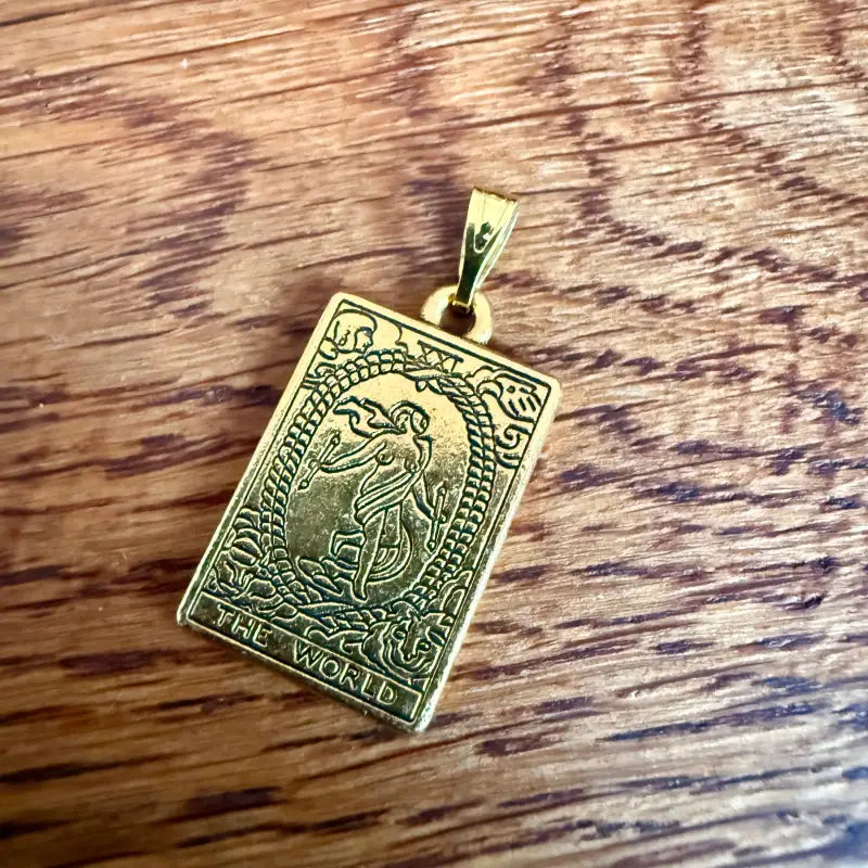 Il Mondo tarocchi ciondolo vintage in metallo - Spagna 2000 - Ciondoli