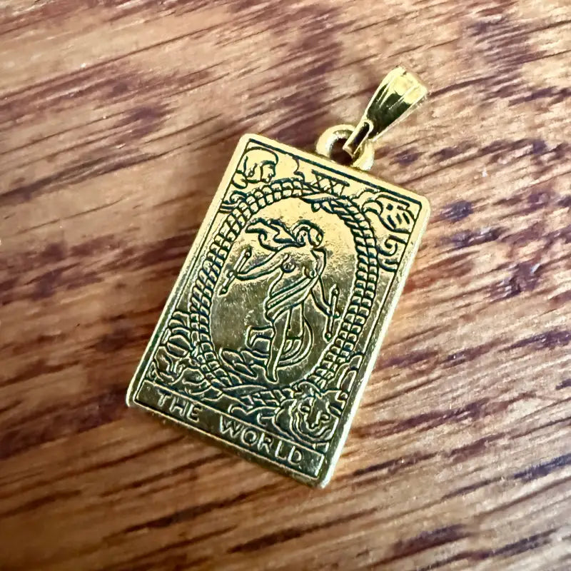 Il Mondo tarocchi ciondolo vintage in metallo - Spagna 2000 - Ciondoli