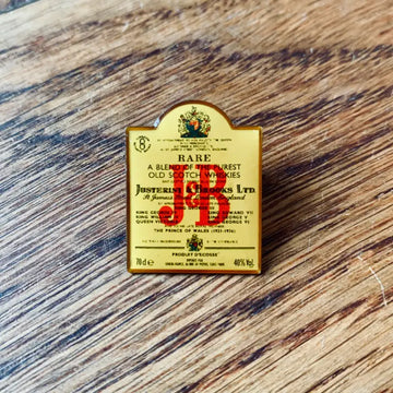 J&B Spilla Vintage con Etichetta - Italia 1980 - Spille
