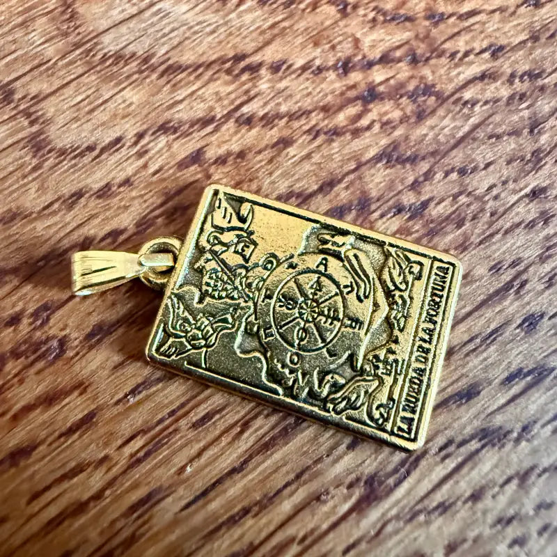 La Ruota della Fortuna tarocchi ciondolo in metallo - Spagna 2000 - Ciondoli