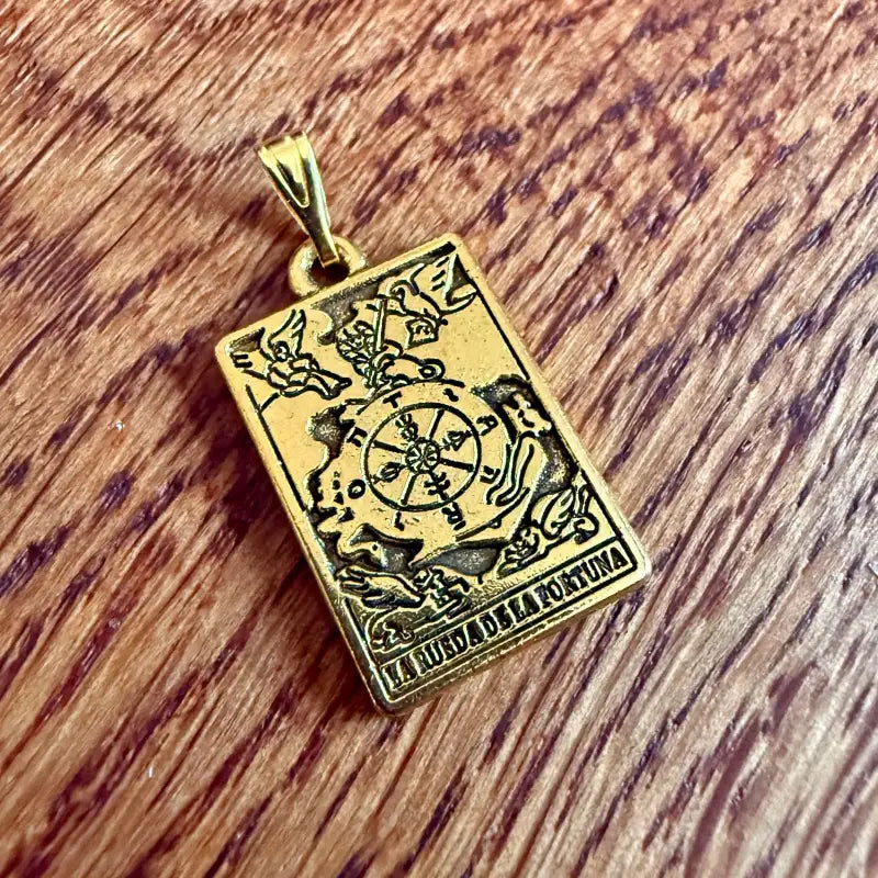 La Ruota della Fortuna tarocchi ciondolo in metallo - Spagna 2000 - Ciondoli