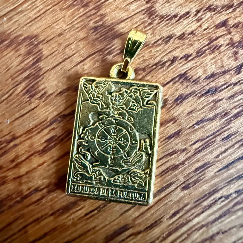 La Ruota della Fortuna tarocchi ciondolo in metallo - Spagna 2000 - Ciondoli