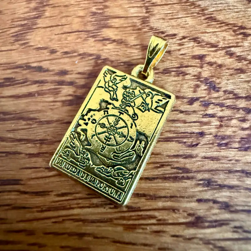 La Ruota della Fortuna tarocchi ciondolo in metallo - Spagna 2000 - Ciondoli