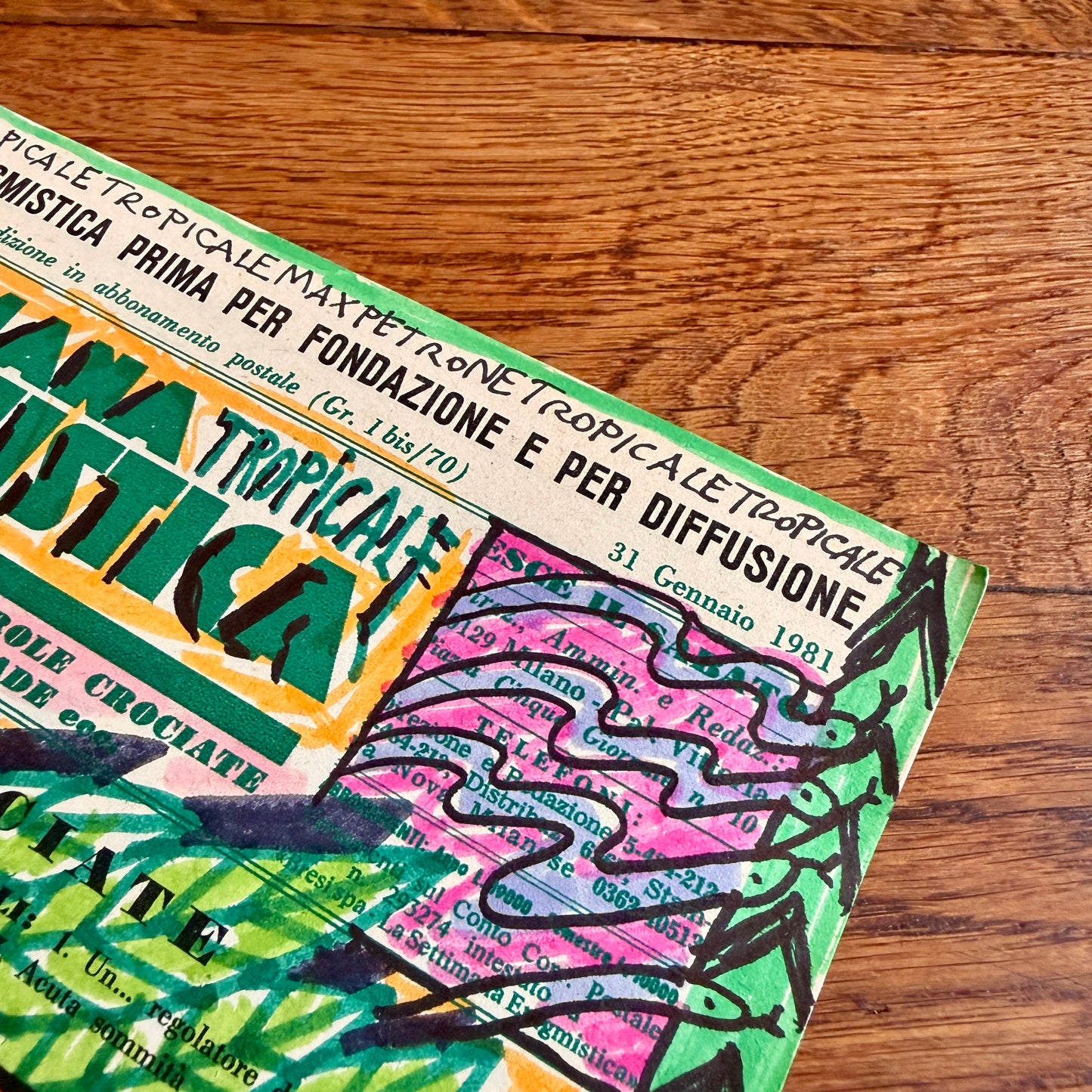La Settimana Tropicale – Max Petrone × Dispensa Vintage, dettaglio