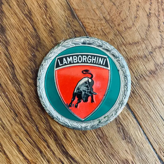 Lamborghini Placca Metallo Vintage - Italia 1970 - Targhe e Insegne