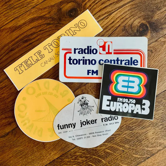 Lotto Adesivi Radio e TV - Italia 1980 - Adesivi