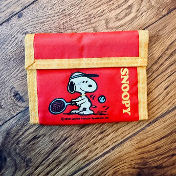 Portafogli Snoopy The Peanuts vintage in tessuto - USA 1985 - Accessori