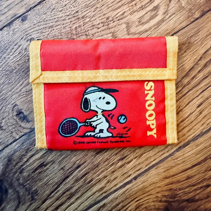 Portafogli Snoopy The Peanuts vintage in tessuto - USA 1985 - Accessori