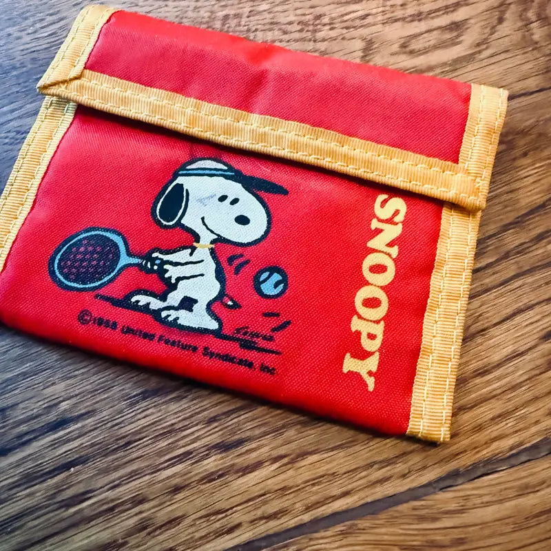 Portafogli Snoopy The Peanuts vintage in tessuto - USA 1985 - Accessori