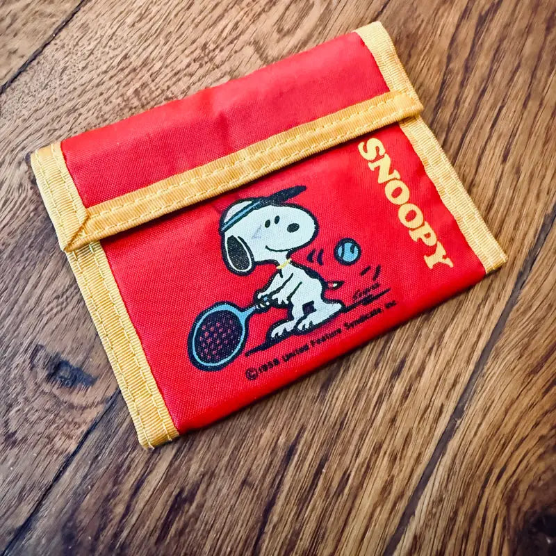 Portafogli Snoopy The Peanuts vintage in tessuto - USA 1985 - Accessori