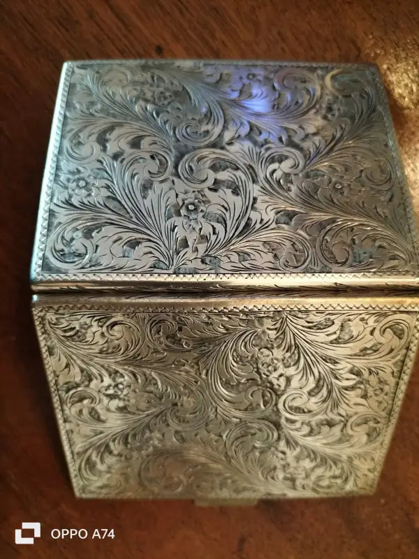 Portasigarette vintage in argento - Portaoggetti