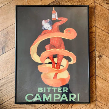 Poster Campari Leonetto Cappiello con cornice nera - Italia 2000 - Poster