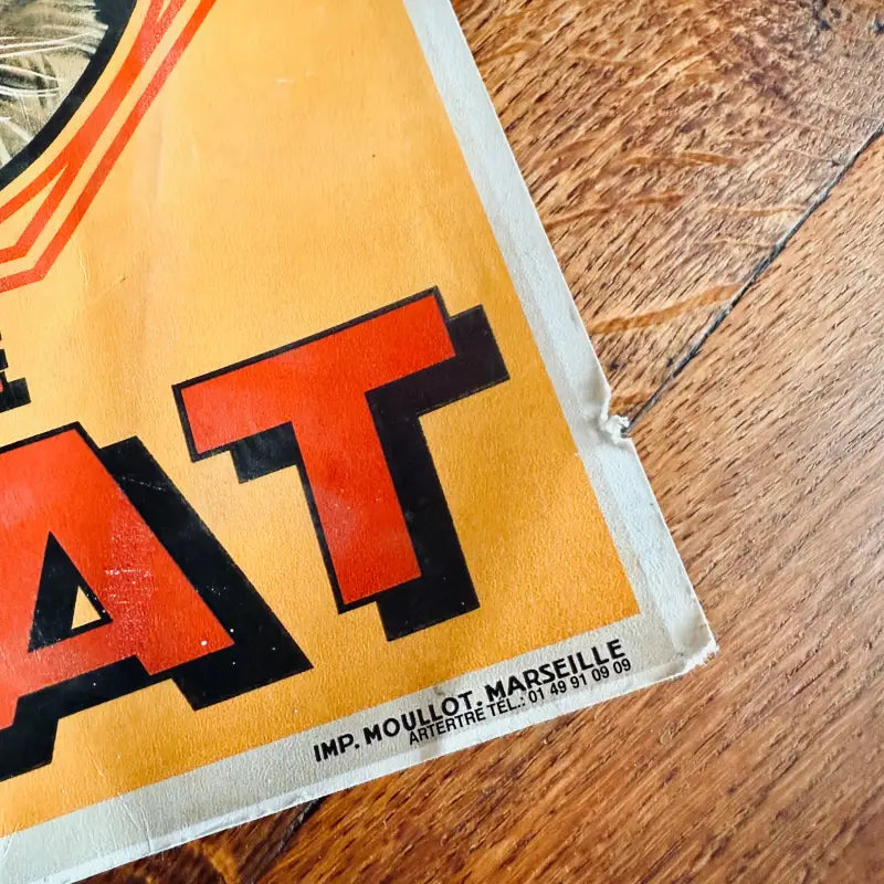 Savon Le Chat Poster Vintage Originale - Francia 1980 - Poster