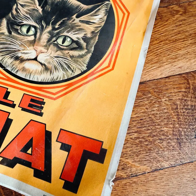 Savon Le Chat Poster Vintage Originale - Francia 1980 - Poster