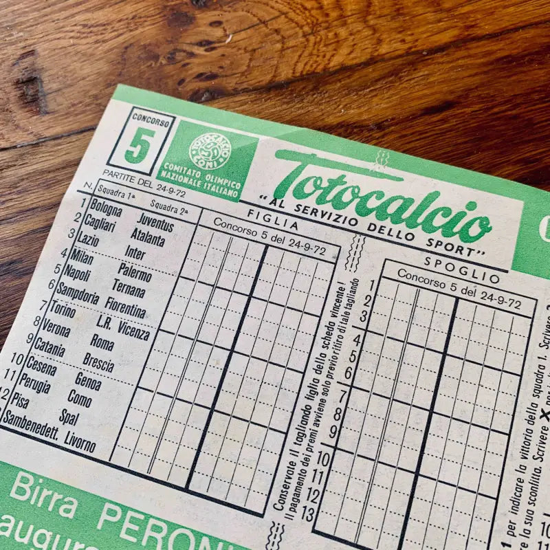della Sera - La nuova schedina del Totocalcio della Sera - La nuova schedina del Totocalcio