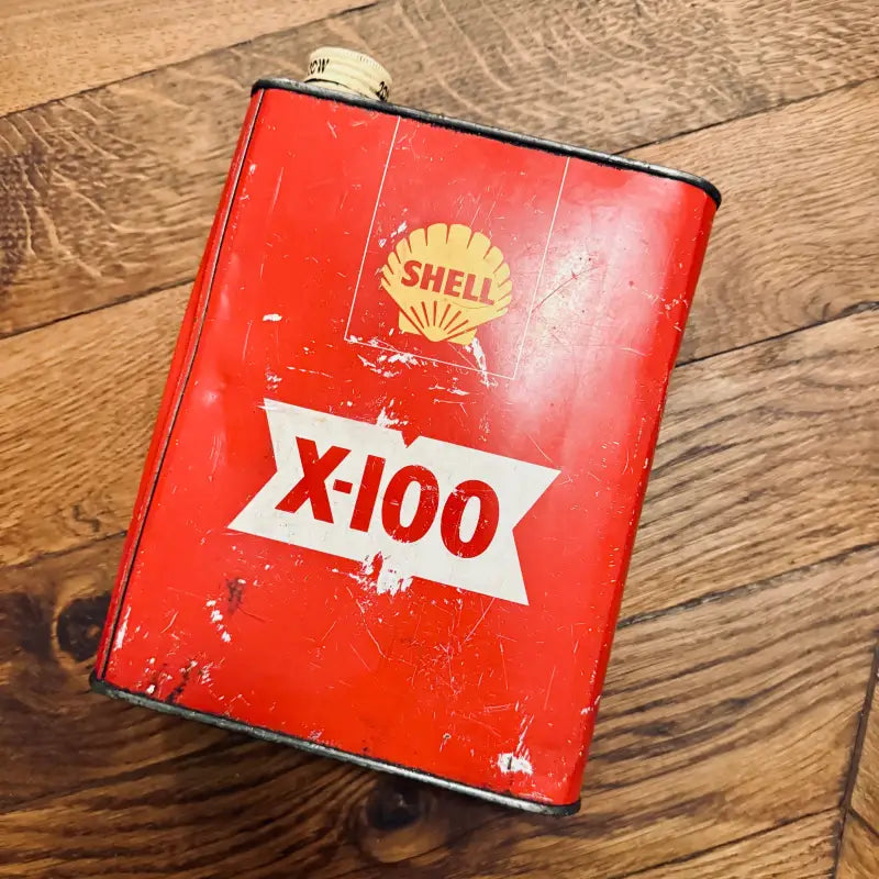 Shell X100 Latta Olio Motore Vintage - Francia 1965 - Oggettistica