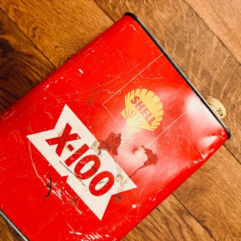 Shell X100 Latta Olio Motore Vintage - Francia 1965 - Oggettistica