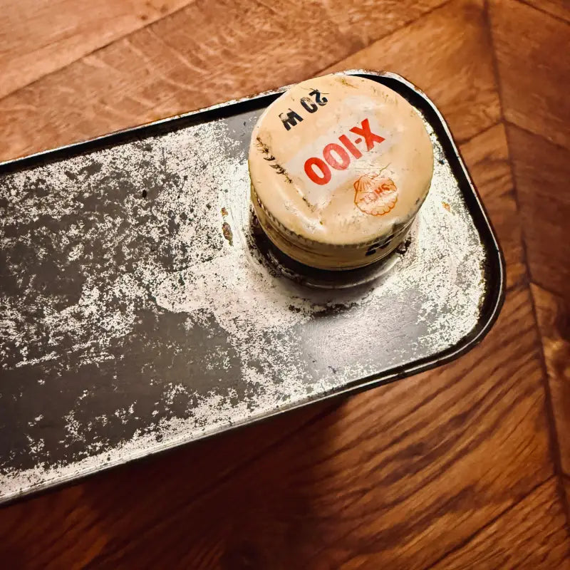 Shell X100 Latta Olio Motore Vintage - Francia 1965 - Oggettistica