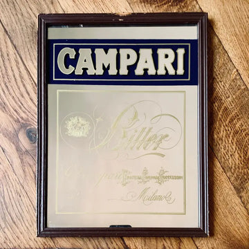 Specchio vintage Campari Bitter Milano pubblicità - Francia 1980 - Specchi e cornici