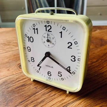 Sveglia meccanica orologio vintage ’Veglia’ - Italia anni ’70 - Sveglie