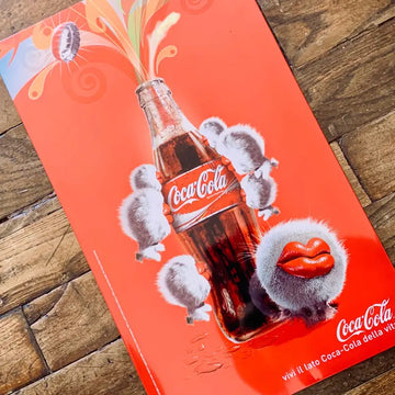 Targa pubblicitaria metallo ’Coca Cola’ - Italia 2000 - Targhe e Insegne