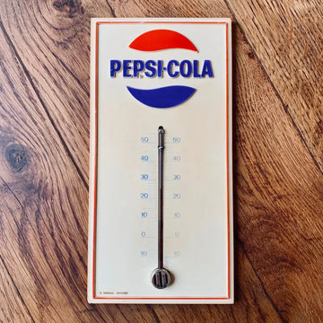 Termometro da parete vintage Pepsi Cola in plastica - Francia 1970 - Termometro