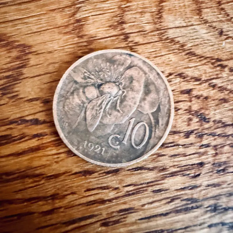 Vittorio Emanuele III Moneta 10 Centesimi Lire Api - Italia 1921 - Monete